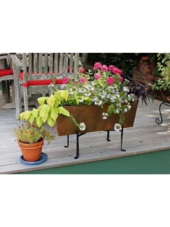 Achla Designs Copper Flower Box With Folding Stand -Gardener's Supply Sales 8612914 04v