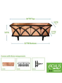 Achla Designs Rockwood Window Box -Gardener's Supply Sales 8612918 03v