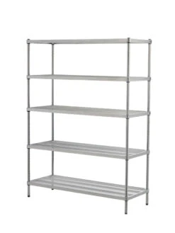 MeshWorks © 5 Tier Plant Shelving -Gardener's Supply Sales 8613014 10v meshworks 5 tier plant shelf silver