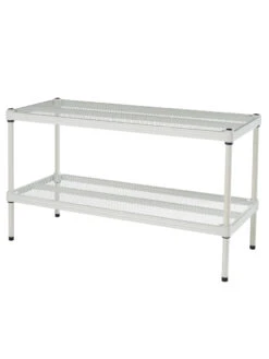 MeshWorks © Stacking Plant Shelves -Gardener's Supply Sales 8613018 02v meshworks stacking plant shelves white
