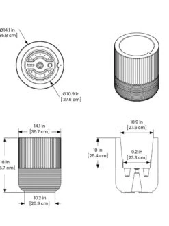 Arden Round Planter 19 Arden Round Planter -Gardener's Supply Sales 8613267 01V tif