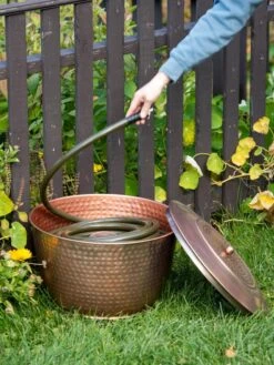 Hammered Copper Hose Pot With Lid 13 Hammered Copper Hose Pot With Lid -Gardener's Supply Sales 8613311 0012