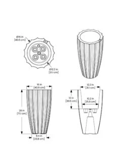 Sedona Tall Planter, 28" Height 10 Sedona Tall Planter, 28" Height -Gardener's Supply Sales 8613525 10V 3 4