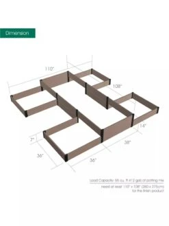 Terraced H-Shape Garden Bed -Gardener's Supply Sales 8614260 03V 3 4