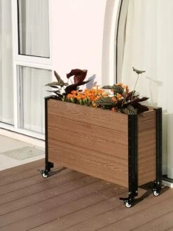 Mobile Deep Trough Planter -Gardener's Supply Sales 8614263 04V