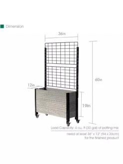 Mobile Deep Trough Planter With Trellis 9 Mobile Deep Trough Planter With Trellis -Gardener's Supply Sales 8614265 04V 3 4