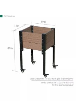 Mobile Elevated Corner Planter -Gardener's Supply Sales 8614267 03V 3 4