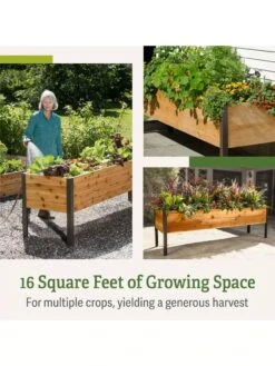 Elevated Planter Box, 2' X 8' -Gardener's Supply Sales B00EOW8FHU raisedbed feature 2 1