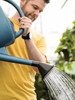 French Blue Watering Can -Gardener's Supply Sales ChrisAhrensSquare 0118 tif