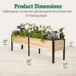Eco-Stained Elevated Planter Box, 2'x8' 12 Eco-Stained Elevated Planter Box, 2'x8' -Gardener's Supply Sales b00eow8fhu raisedbed dimensions 2